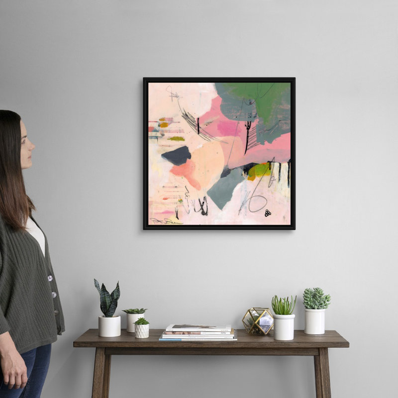 Reproduction d’art sur toile, "Sylvan Zephyr no. 1" par Pamela K., H 26 po x l 26 po x P 1,75 po, Toile avec cadre noir