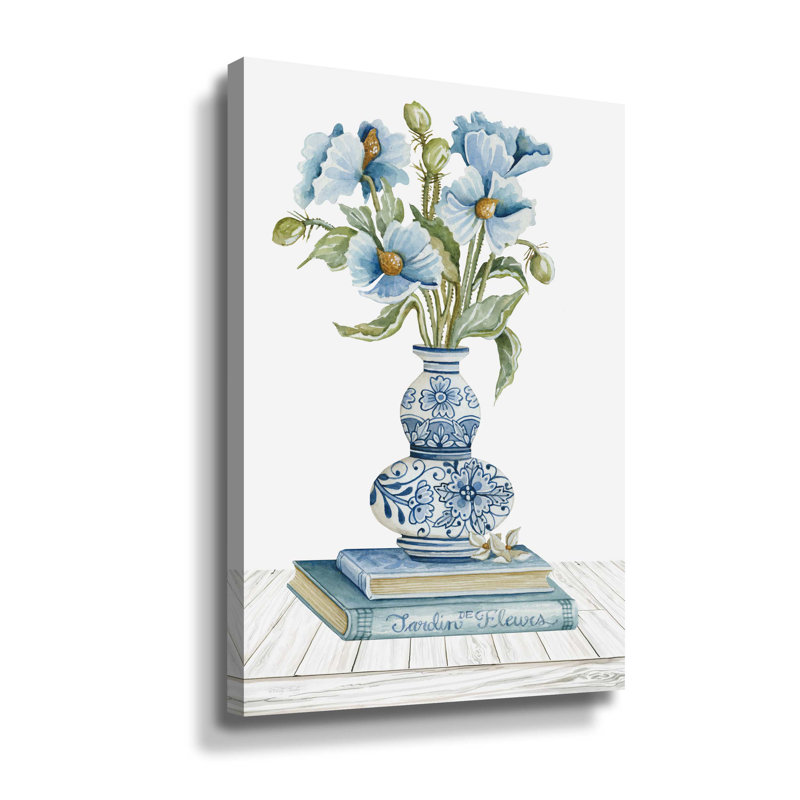 Delft bleu floral II, galerie, Toile tendue, H 18 po x l 12 po
