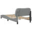 Structure de lit avec DEL sans matelas Hvar gris clair 90 x 190 cm-415783054-415783053