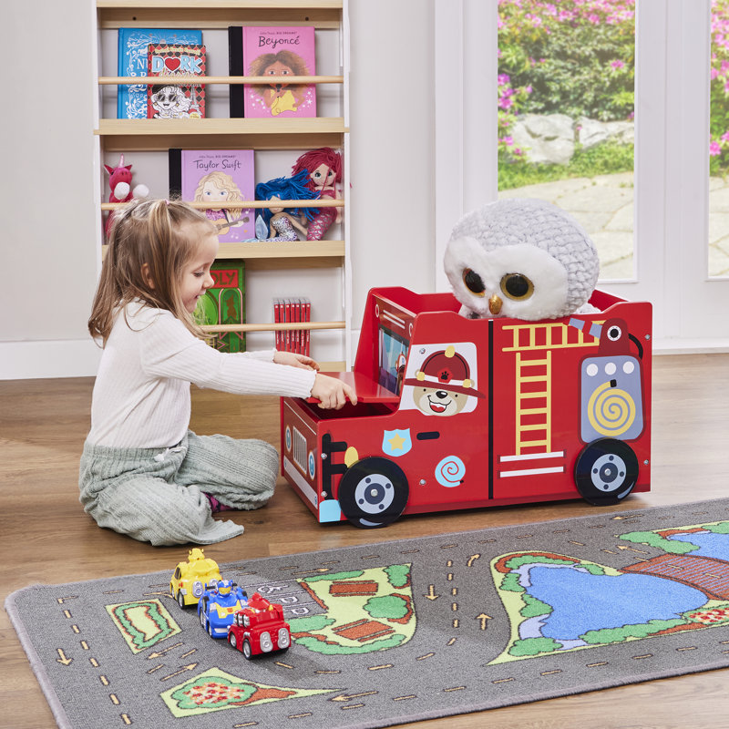 Kids Fire Engine Toy Box