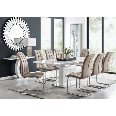 Eubanks Dining Set with 8 Chairs