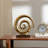 Sculpture | Spiral Design Aluminium Tabletop Décor with Base |  Gold Color