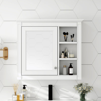 Armoire de rangement à pharmacie avec miroir