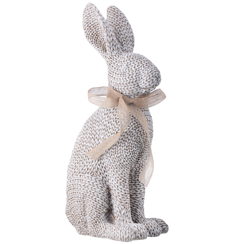 21" Resin Woven Rabbit