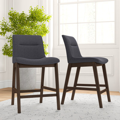 Vanzant Upholstered Counter Stool with Solid Wood Frame