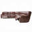 Brax Two Tone Brown Synthetic Leather Power Motion Sectional Sofa W/USB Port