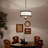3 - Light Dimmable Drum Chandelier-70048074