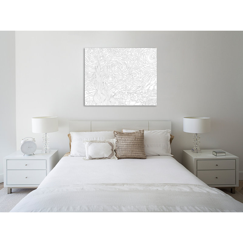 «The Starry Night S Croquis» par Vincent Van Gogh - reproduction d'art sur toile tendue, H 36 po x l 45 po x P 1,5 po