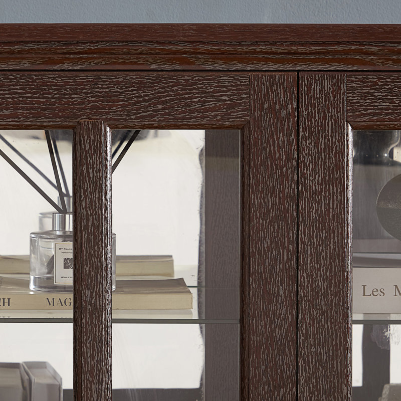 Vitrine Curio, vitrine antique avec portes en verre, armoire de salon