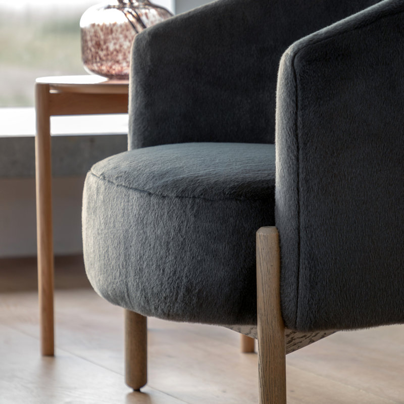Upholstered Armchair, Blue