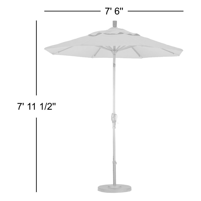 Parasol de marché 7,5 pi Hoffmann, Toile - Pacifica