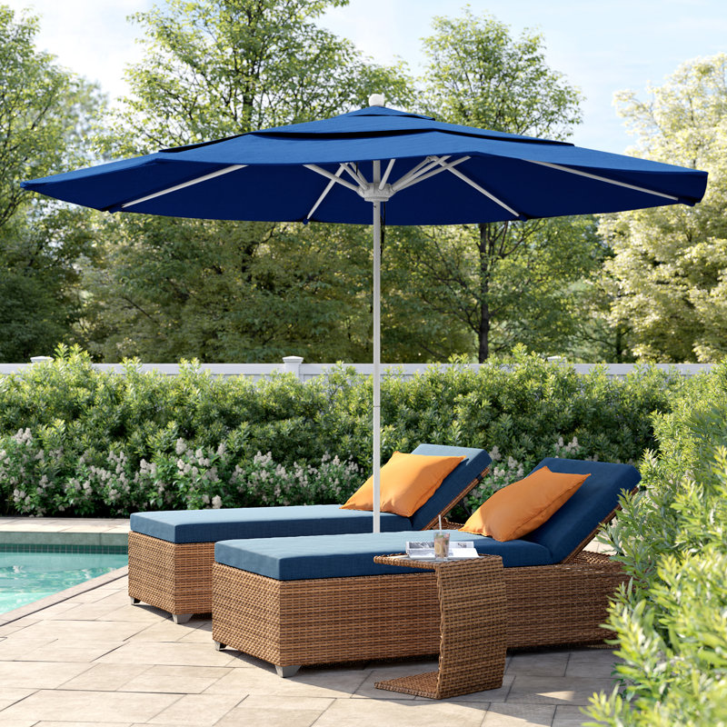 Parasol de marché 11 pi Hibo, Bleu pacifique - Pacifica