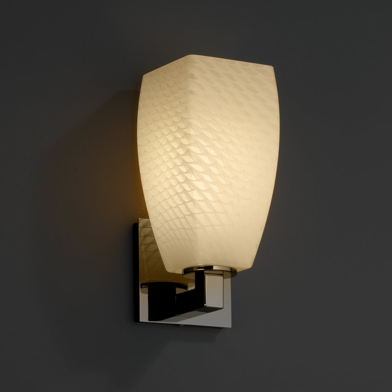 Ainura Glass Armed Sconce, Antique Brass, Opal