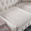 Canapé Chesterfield en tissu beige