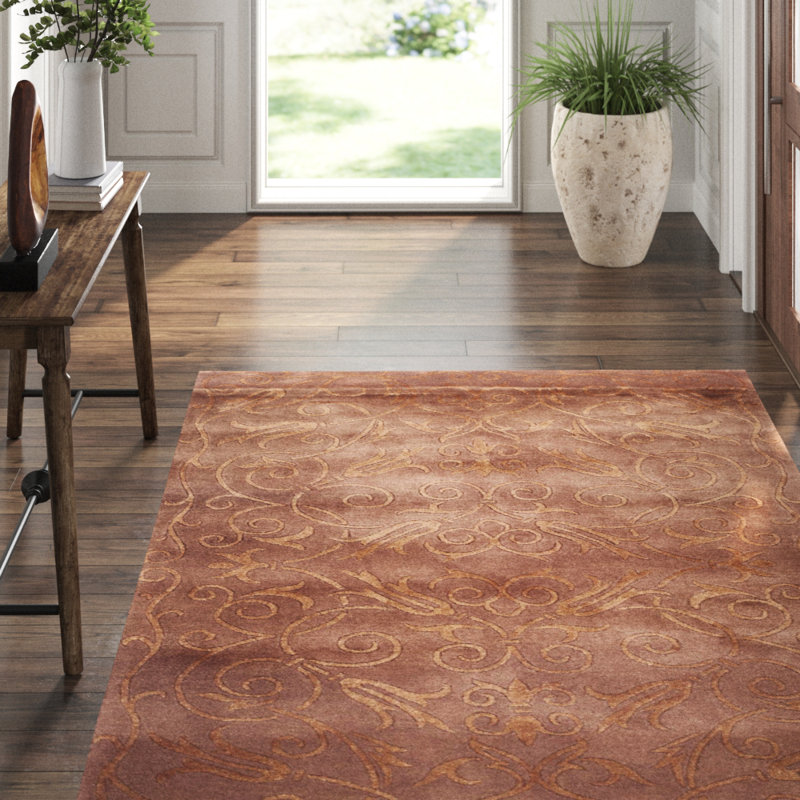 Tibetan Batroun Hand Knotted Silk/Wool Lilac Area Rug, Runner 2'6" x 10'
