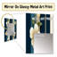 Symarah Classic Elegant Floral Striped Serenity - miroir mural unique rayé, miroir rétro, impression d'art en métal-959617646