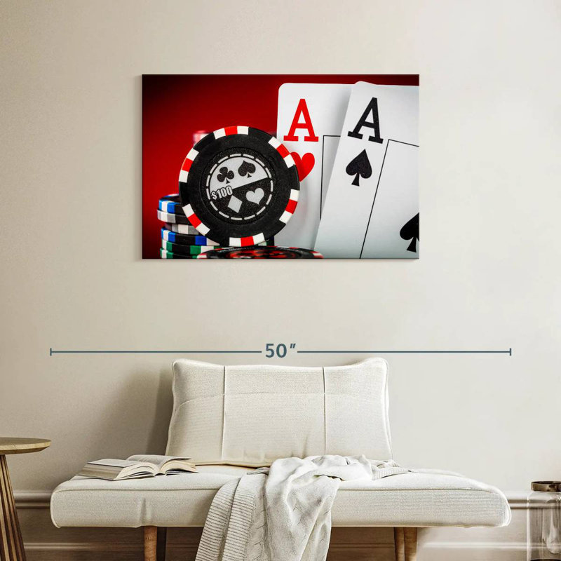 'Chips And Aces, 24" H x 36" W
