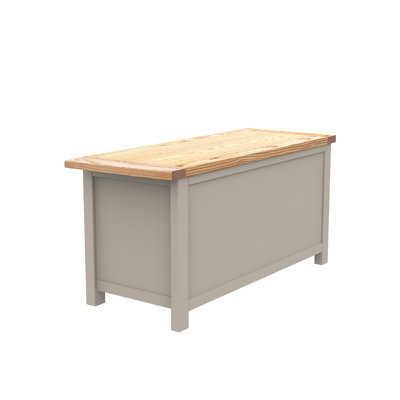 Banc de rangement en bois avec plateau rabattable