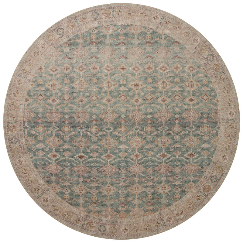 Angela Rose x Loloi Aubrey Aqua / Sand Area Rug, Runner 2'6" x 7'6"