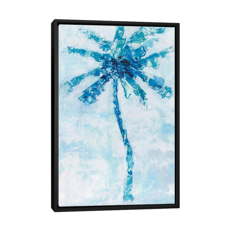 «Cool Palm I», reproduction sur toile, H 26 po x l 18 po x P 1,5 po, Toile avec cadre noir, Pas de tapis