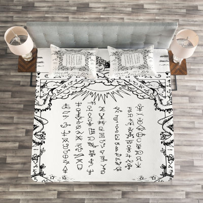 Geometric Shapes Bedspread with Pillow Shams Included