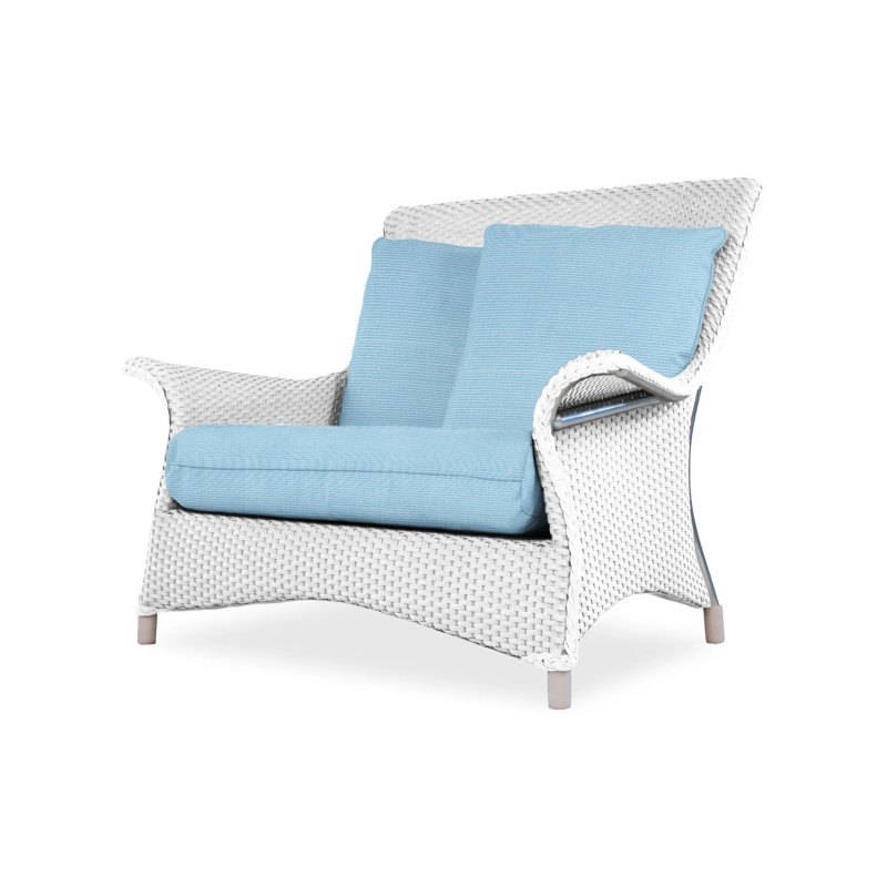 Mandalay Outdoor Lounge Chair, White, Demo Oatmeal
