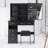 37 Inch Middle Size Left Drawer Desktop Vanity Table with Cushioned Stool, Extra Large Sliding Mirror, Multi-Layer High Capacity Storage for Practical and Fashionable Use in Large Spaces-1363251067