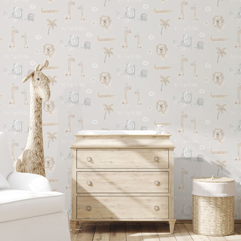 Fakenham 10m x 53cm Matte Wallpaper Roll, Grey/Multicoloured