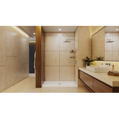 DreamLine SlimLine P 36 po x l 48 po x H 2 3/4 po Base de douche Alcove