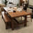 Tan Rectangular Solid Wood desk-1881605077
