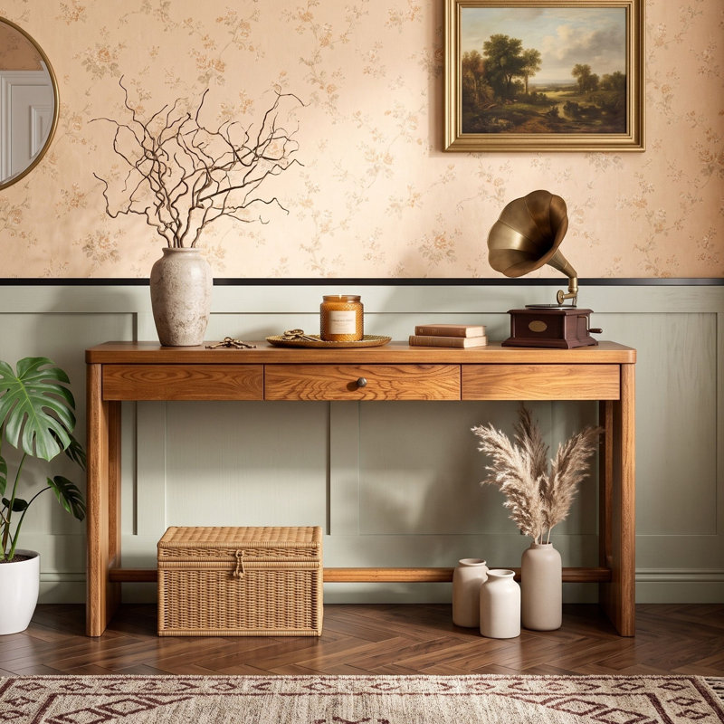 Console avec tiroir, Brown