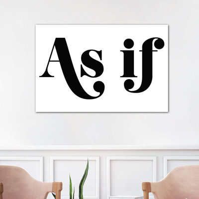 As If - Wrapped Canvas Print