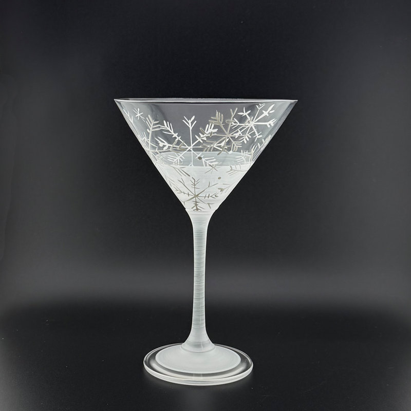 Winter Wonderland Snowflake Martini Glass S/2