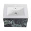 Meuble-lavabo mural flottant 24 po avec lavabo en céramique et porte d'armoire à fermeture en douceur, parfait pour les espaces modernes et compacts