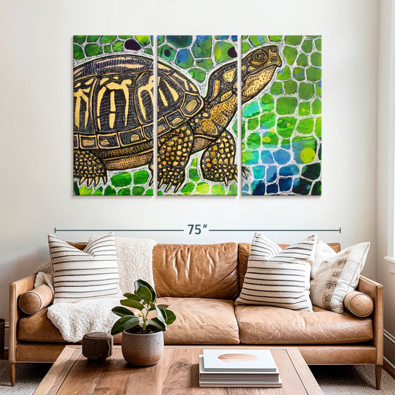 Brampt Eastern Box Turtle, 42" H x 65" W