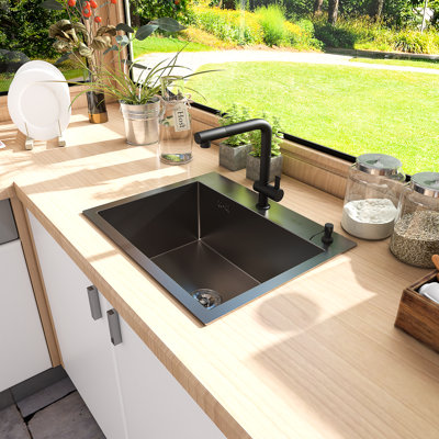 19.7'' L Single Bowl Stainless Steel Kitchen Sink