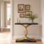 Console de 39 po en or, canapé-lit étroit moderne avec pieds en métal pour couloir, chambre à coucher, salon, vestibule, assemblage facile