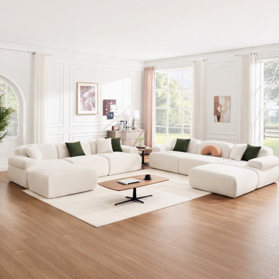 Canapé modulaire compressible surdimensionné 8 places surdimensionné