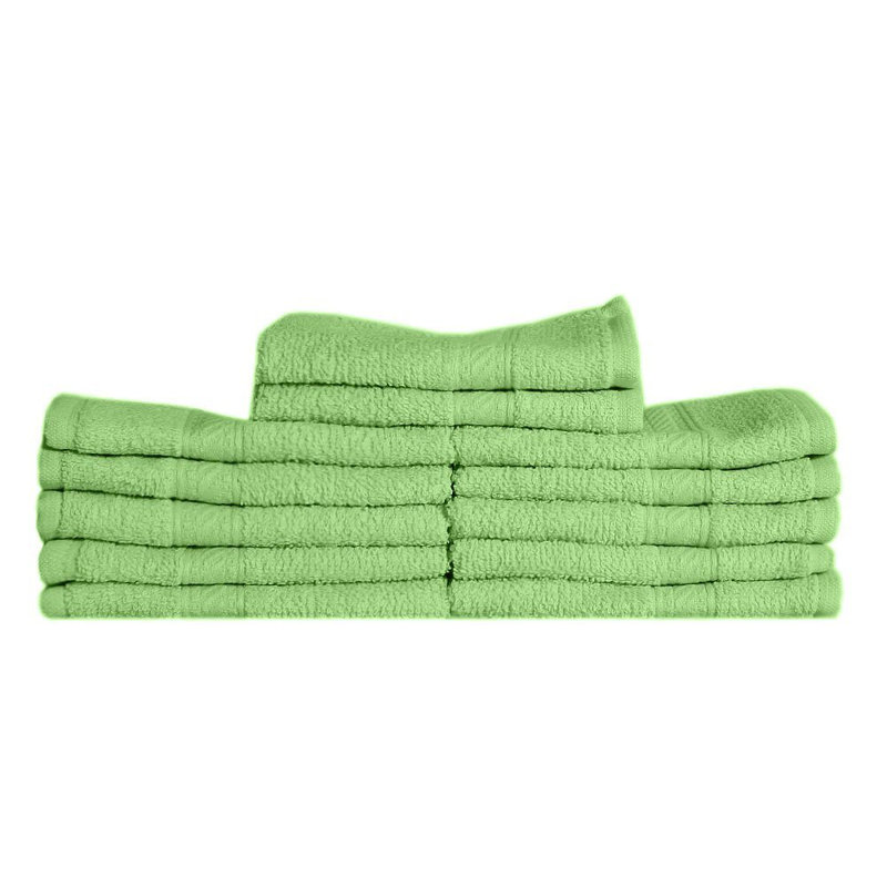 Cotton Face Towels, Light Green