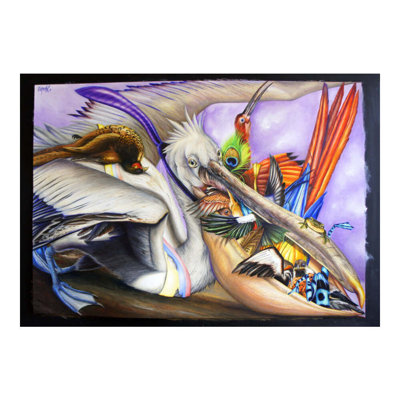 Words - of the Series: The President by Diego Cespedes Cabrera - Single Picture Frame Painting