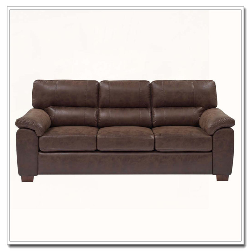 PU Leather Three‑Seat Sofa
