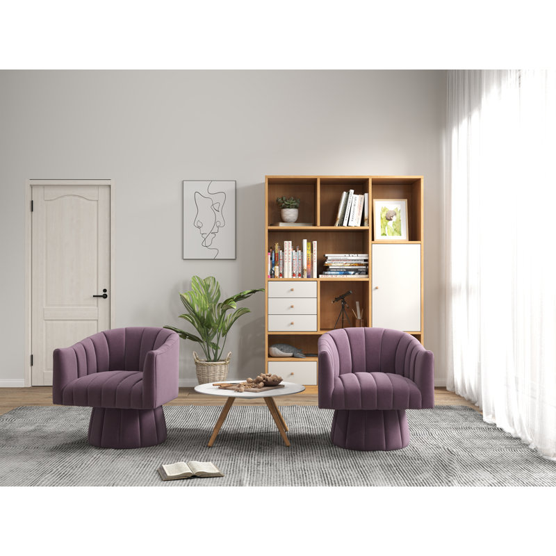 Bines 26,77 de large, Velours mauve Izabell