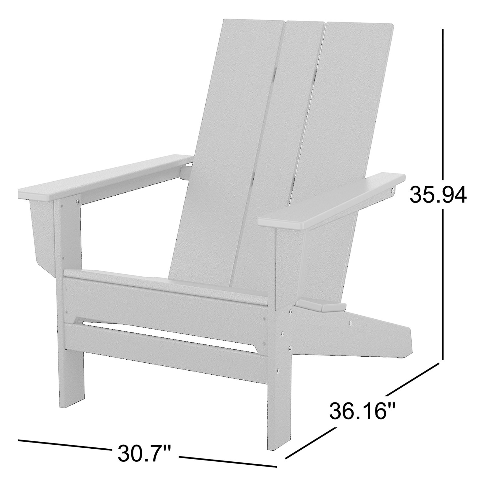 POLYWOOD® x AllModern Oversized Plastic Adirondack Chair, Black