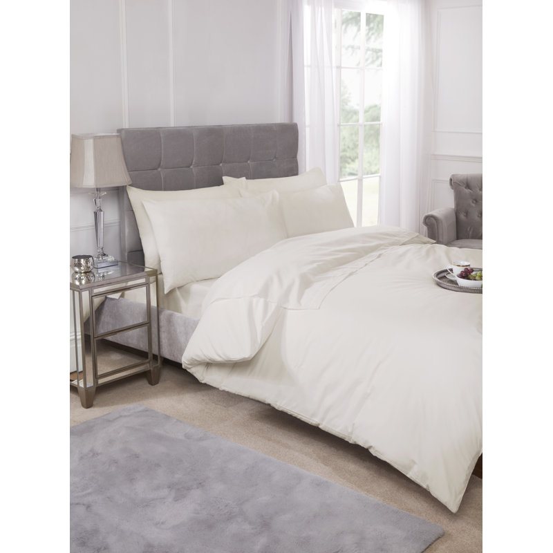 Percale Fitted Sheet, Ivory