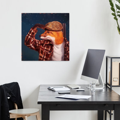Renard, chasse, art urbain contemporain