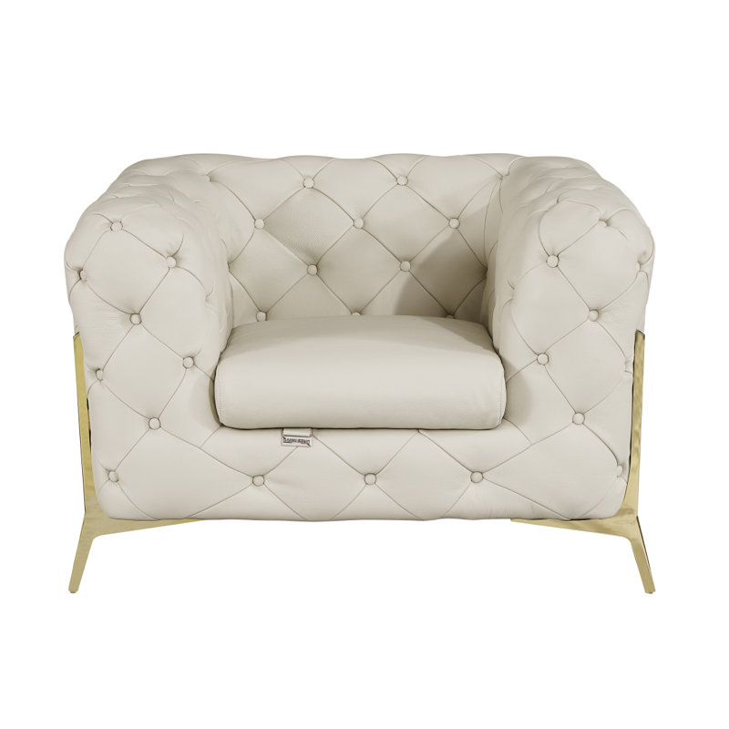 Chaise moderne en cuir 100% Graitalian