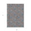 Tapis intérieur lavable floral 9 pi x 12 pi brun et bleu