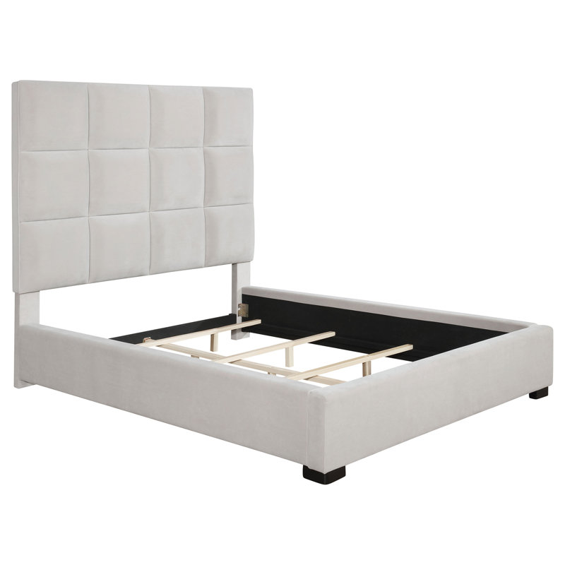 Tufted Upholstered Panel Bed, Queen
