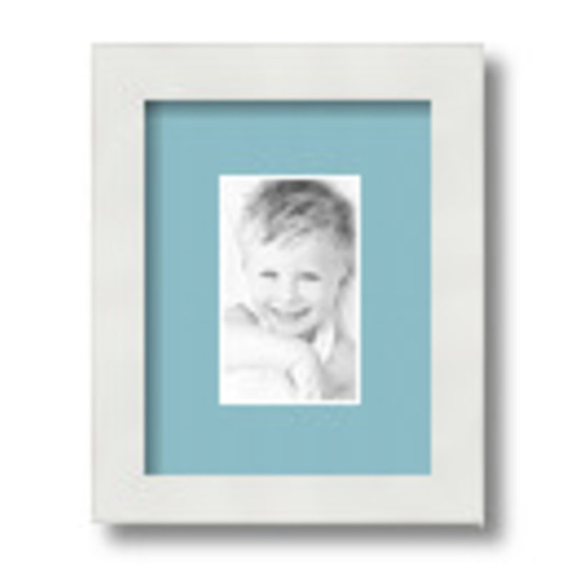 Matte Picture Frame with Mat, French Blue