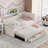 3-Drawers Upholstered Daybed with Trundle-557454638-557454635